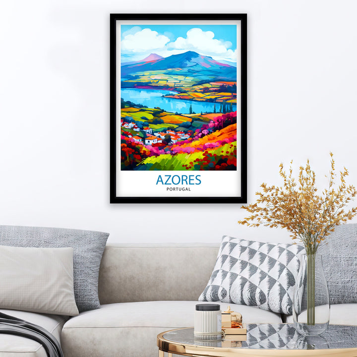 Azores Portugal Art Poster