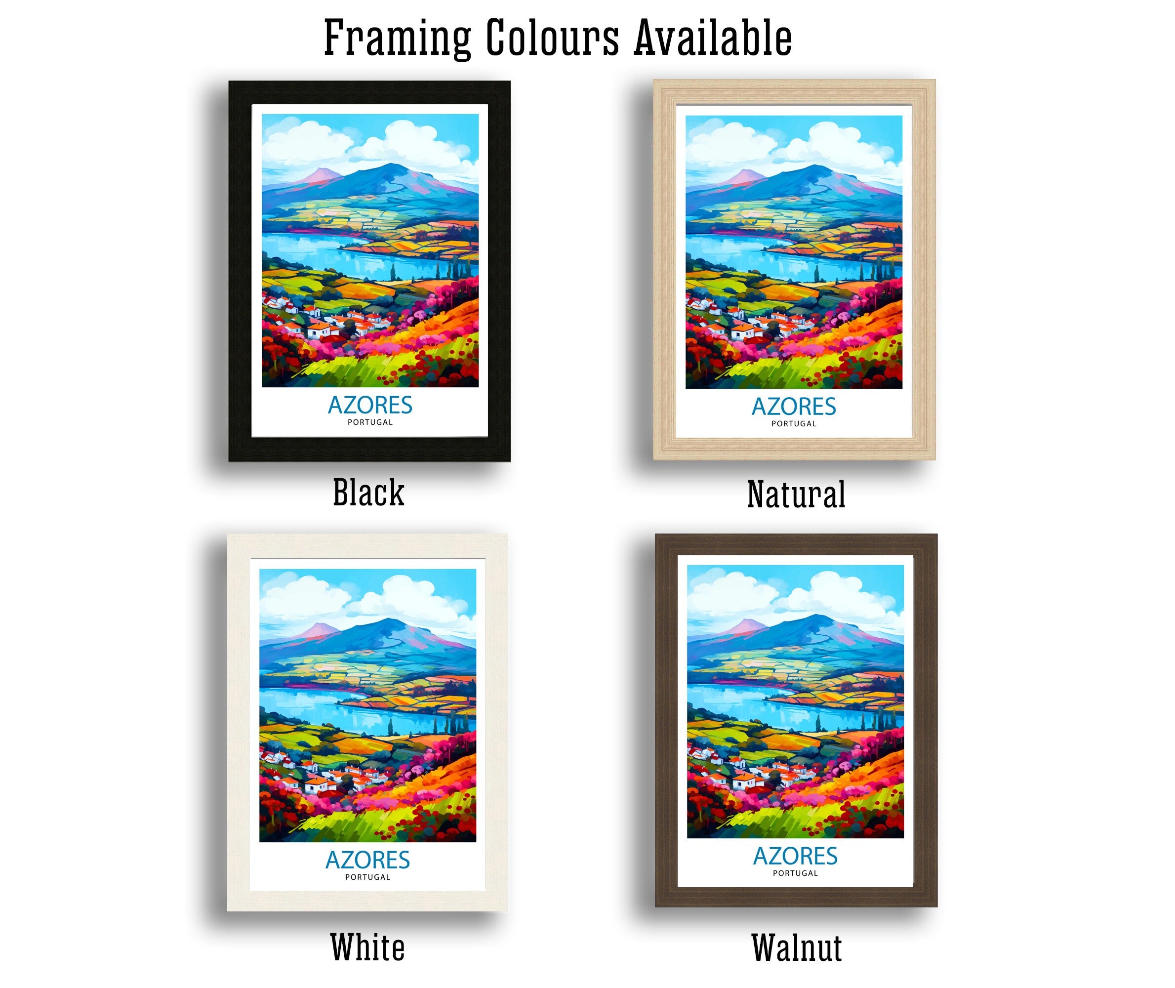 Azores Portugal Art Print Wall Decor Azores Decor Azores Poster Azores Art Azores Wall Art Gift for Nature Enthusiasts Azores Home Decor