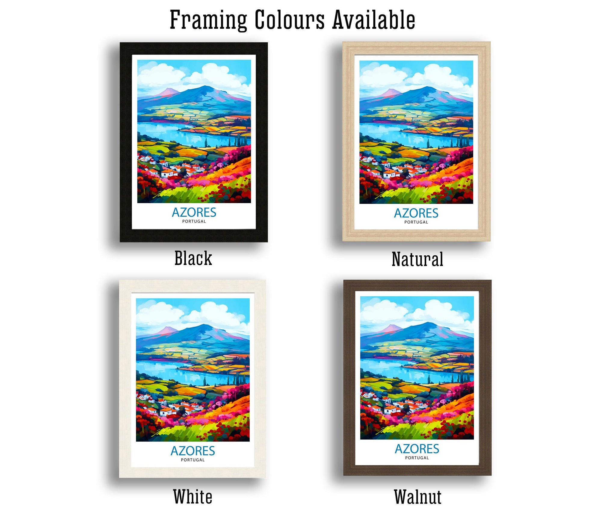 Azores Portugal Art Print Wall Decor Azores Decor Azores Poster Azores Art Azores Wall Art Gift for Nature Enthusiasts Azores Home Decor