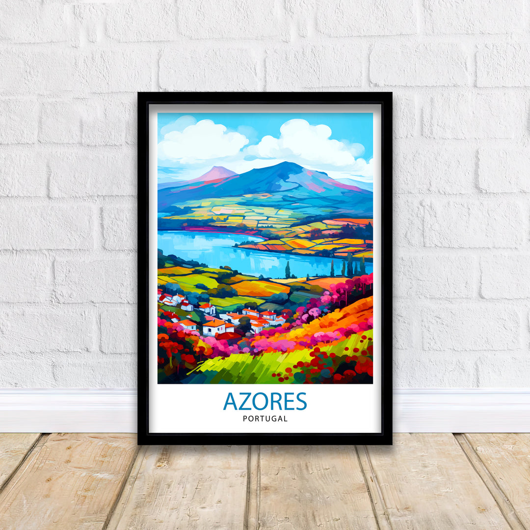 Azores Portugal Art Print Wall Decor Azores Decor Azores Poster Azores Art Azores Wall Art Gift for Nature Enthusiasts Azores Home Decor