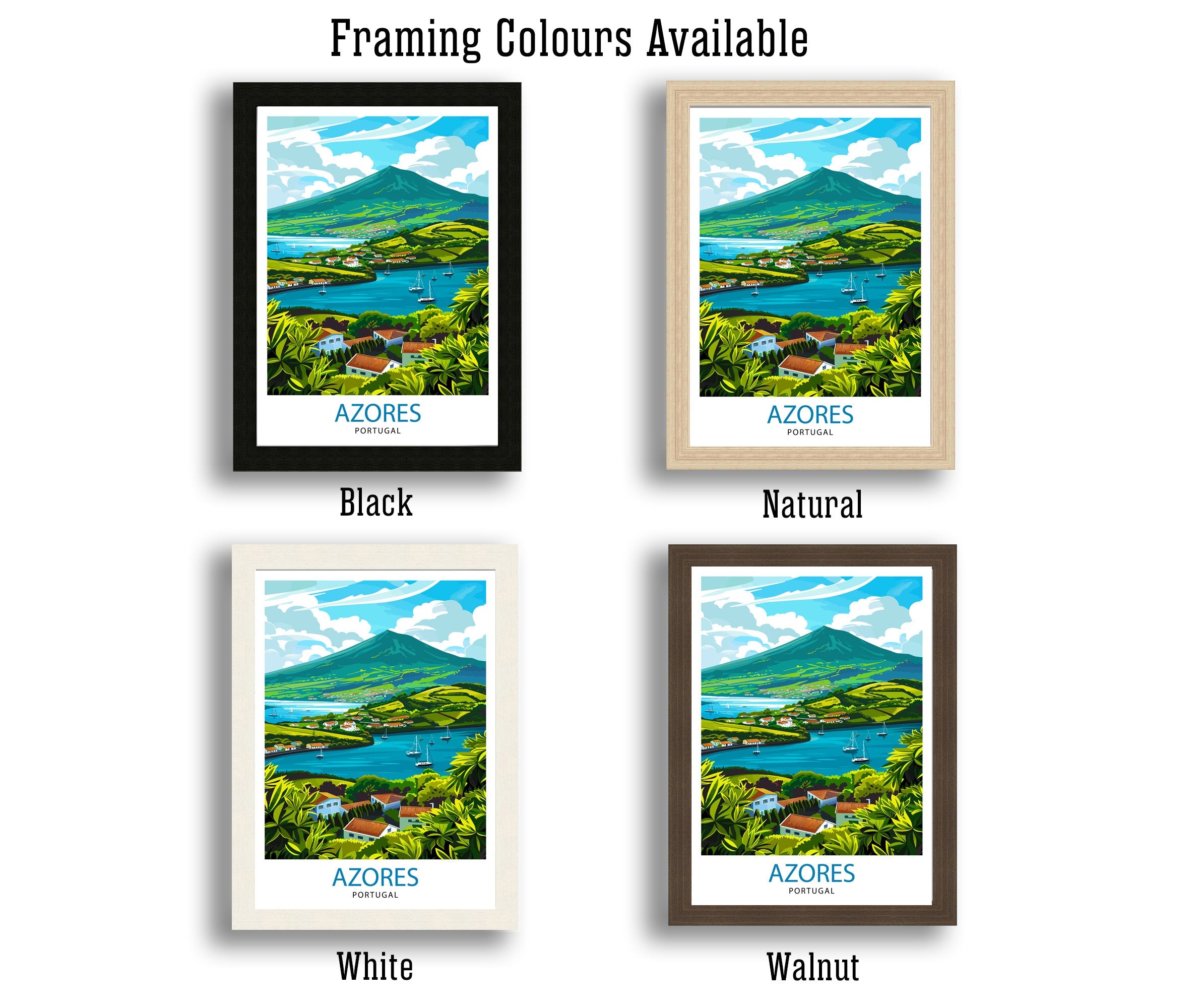 Azores Portugal Print Azores Decor Azores Poster Azores Art Azores Wall Art Gift for Nature Enthusiasts Azores Home Decor