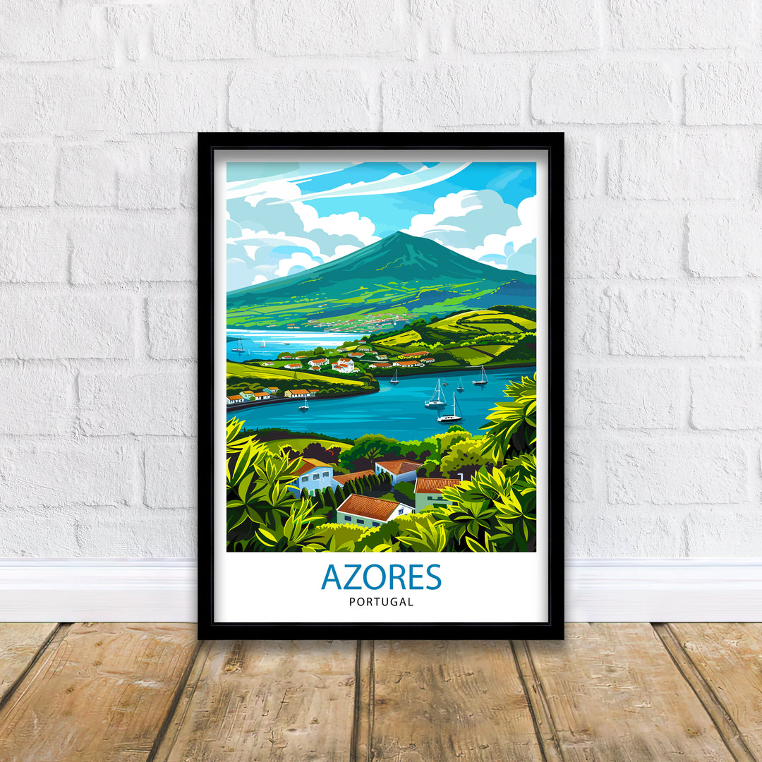 Azores Portugal Print Azores Decor Azores Poster Azores Art Azores Wall Art Gift for Nature Enthusiasts Azores Home Decor