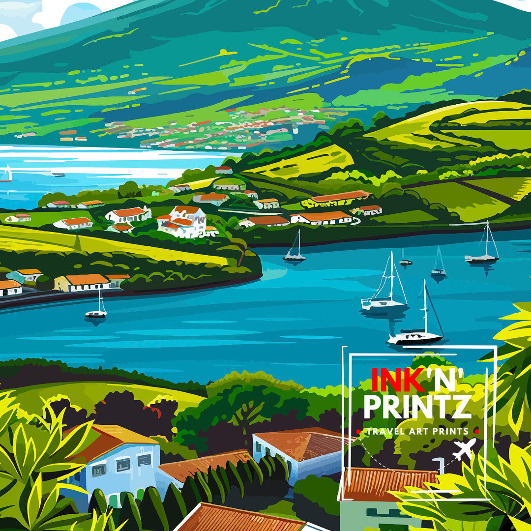Azores Portugal Print Azores Decor Azores Poster Azores Art Azores Wall Art Gift for Nature Enthusiasts Azores Home Decor