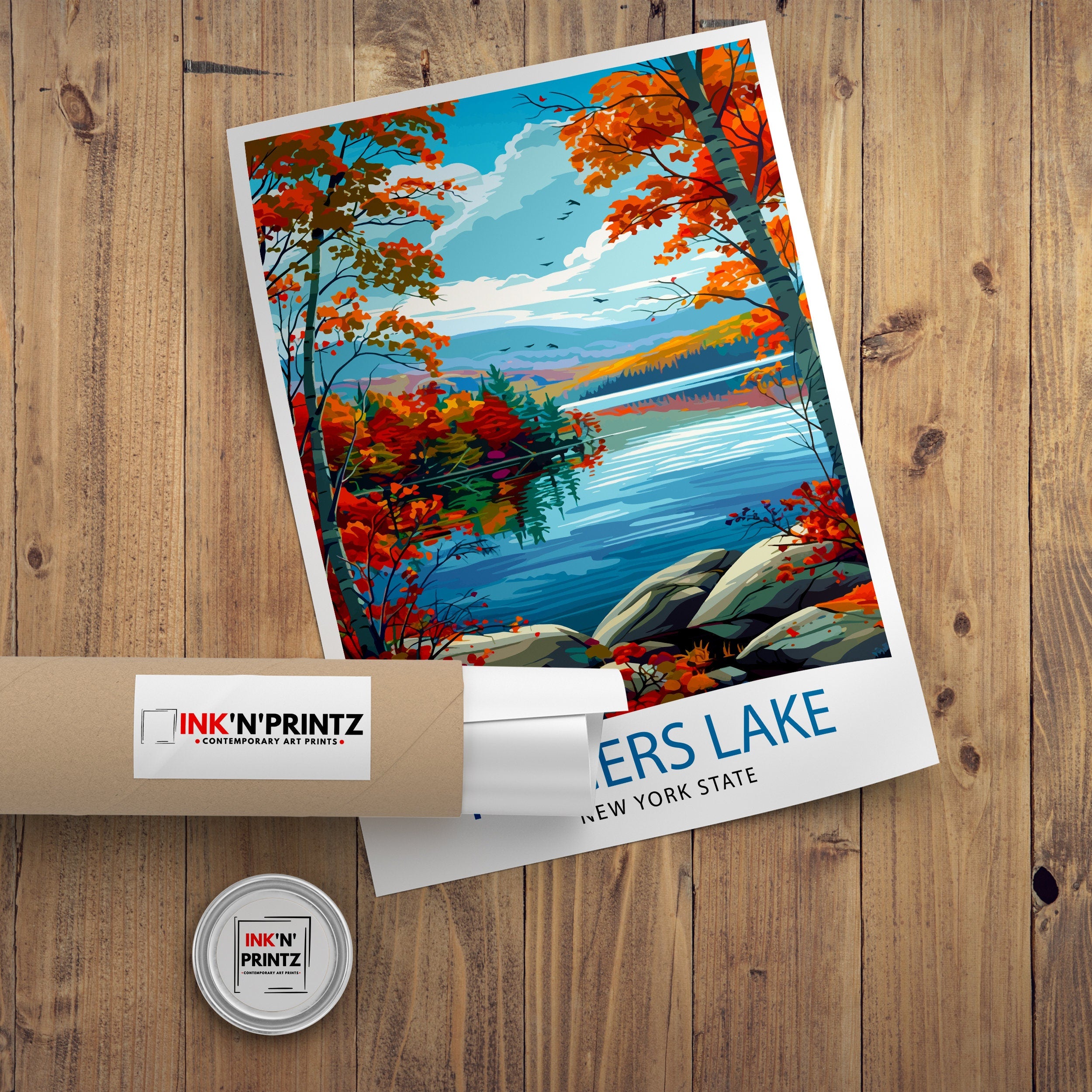 Finger Lakes New York State Travel Print| Finger Lakes Wall Decor Finger Lakes Poster New York State Travel Prints Finger Lakes Art Print
