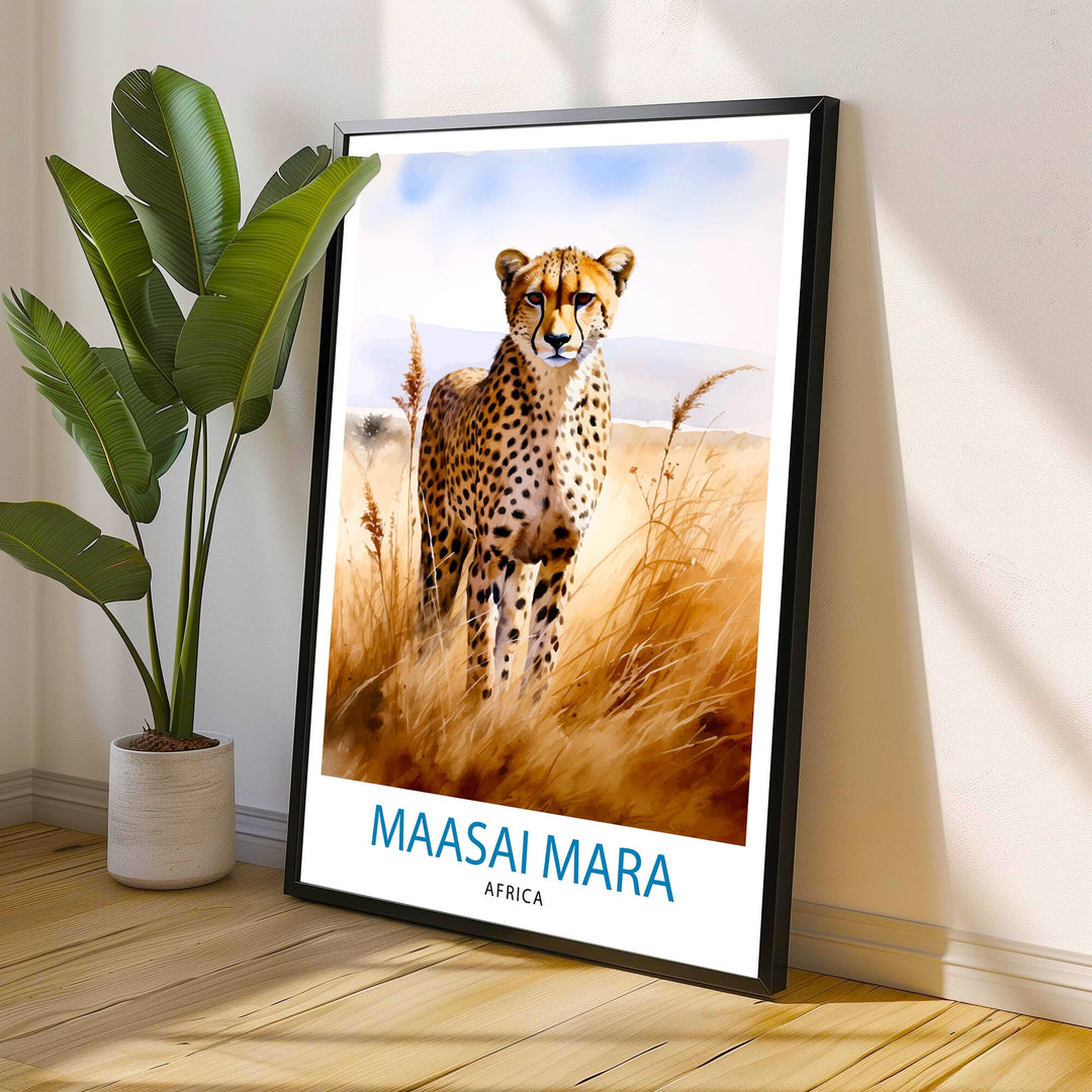 Masai Mara Kenya Travel Print Wall Decor Wall Art Masai Mara Wall Hanging Home Décor Masai Mara Gift Art Lovers Kenya Art Lover Gift Print