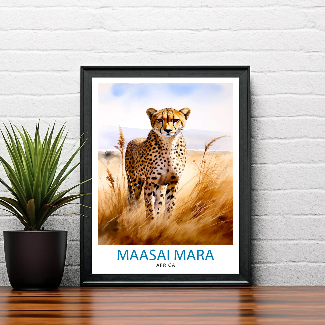 Masai Mara Kenya Travel Print Wall Decor Wall Art Masai Mara Wall Hanging Home Décor Masai Mara Gift Art Lovers Kenya Art Lover Gift Print