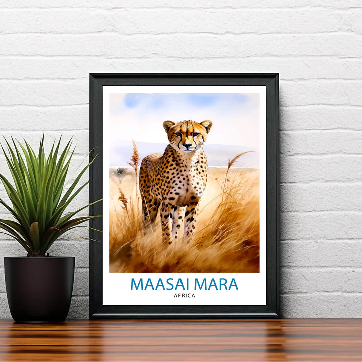 Masai Mara Kenya Travel Poster