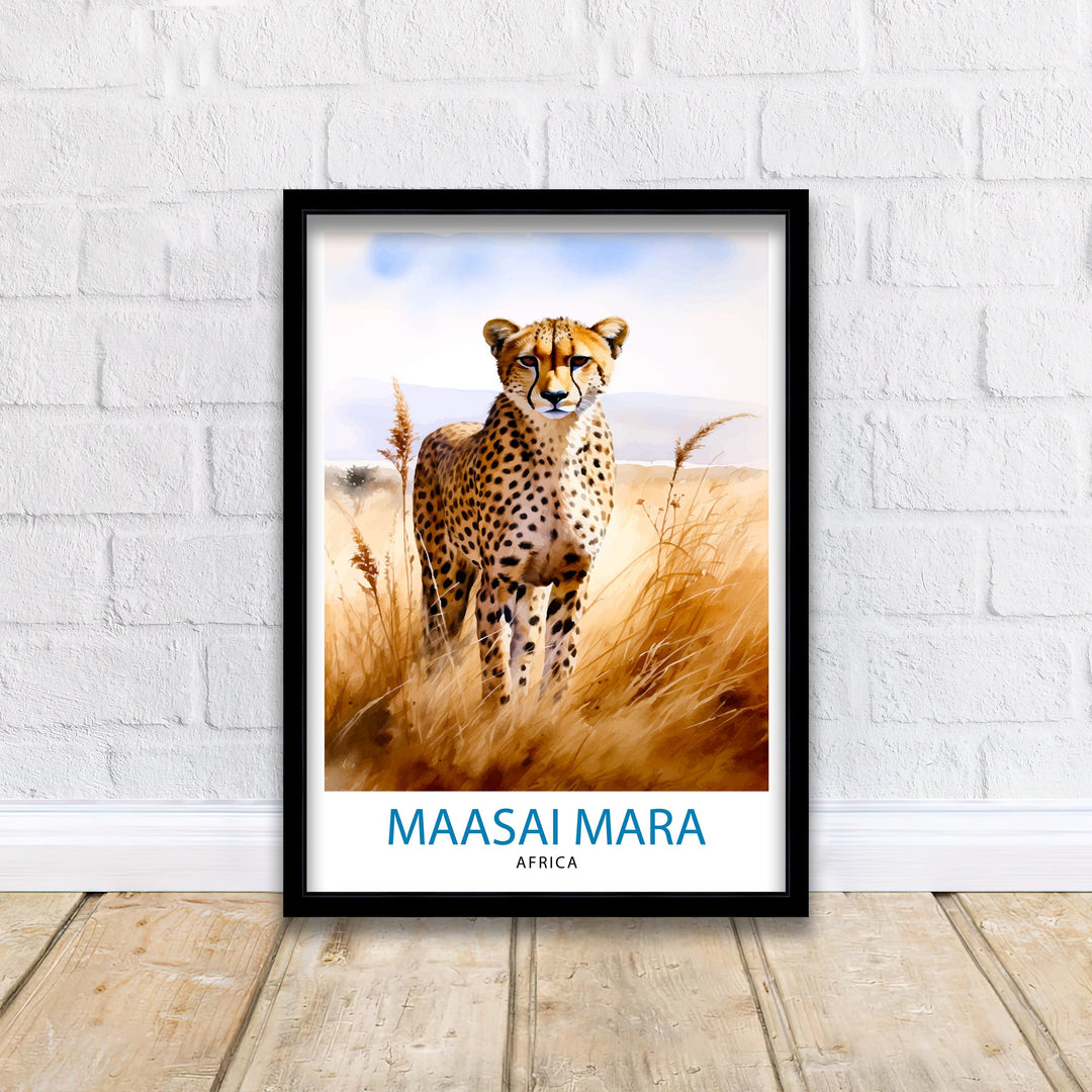 Masai Mara Kenya Travel Print Wall Decor Wall Art Masai Mara Wall Hanging Home Décor Masai Mara Gift Art Lovers Kenya Art Lover Gift Print