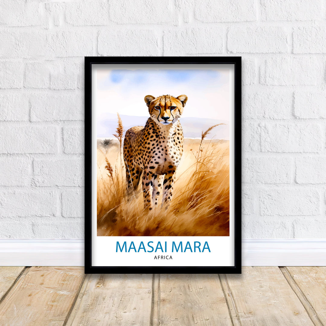 Masai Mara Kenya Travel Poster