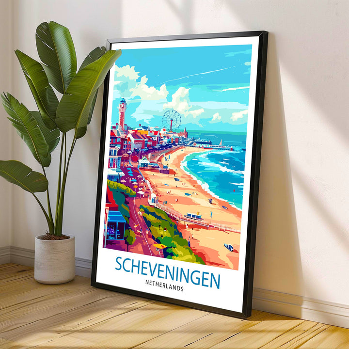 Scheveningen Netherlands Travel Print Wall Decor Wall Art Scheveningen Wall Hanging Home Décor Scheveningen Gift Art Lovers Netherlands