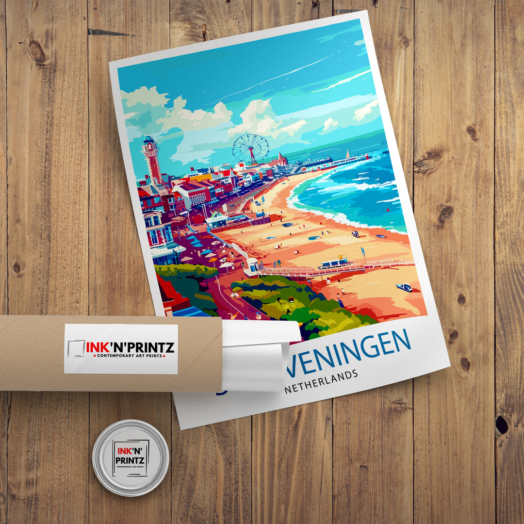 Scheveningen Netherlands Travel Print Wall Decor Wall Art Scheveningen Wall Hanging Home Décor Scheveningen Gift Art Lovers Netherlands