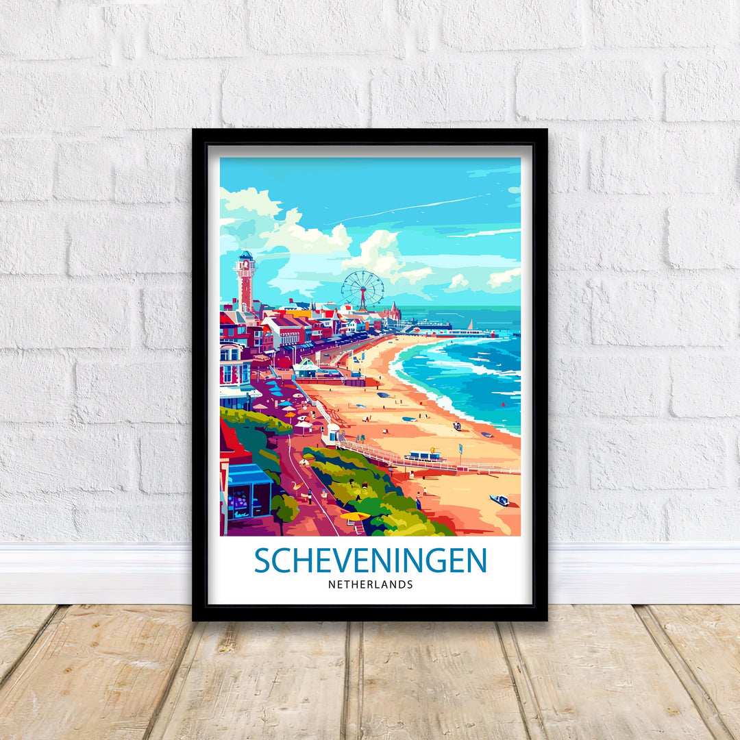 Scheveningen Netherlands Travel Print Wall Decor Wall Art Scheveningen Wall Hanging Home Décor Scheveningen Gift Art Lovers Netherlands