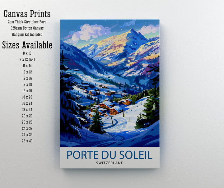 Portes du Soleil France Switzerland Travel Print Wall Decor Wall Art Portes du Soleil Wall Hanging Home Décor Portes du Soleil Gift Art