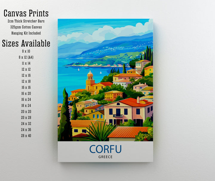 Corfu Greece Travel Poster Corfu Island