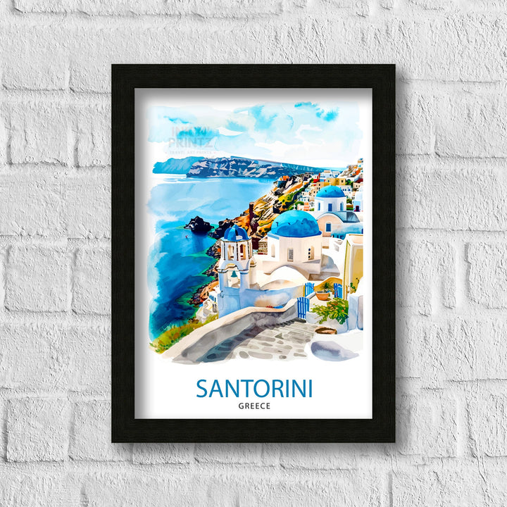 Santorini Greece Travel Poster Santorini