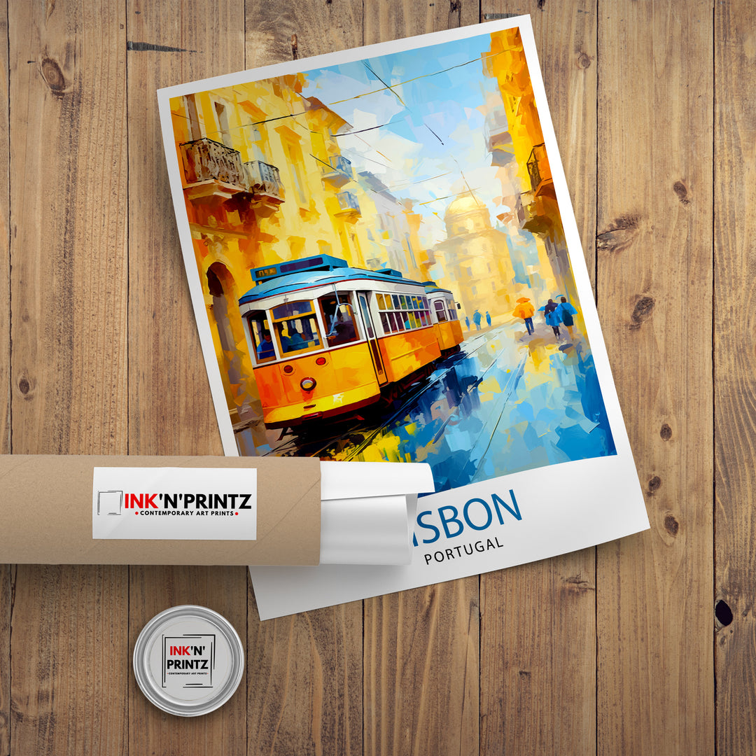 Lisbon Portugal Travel Print Wall Decor Lisbon Poster Portugal Travel Prints Lisbon Art Print Lisbon Illustration Lisbon Wall Art