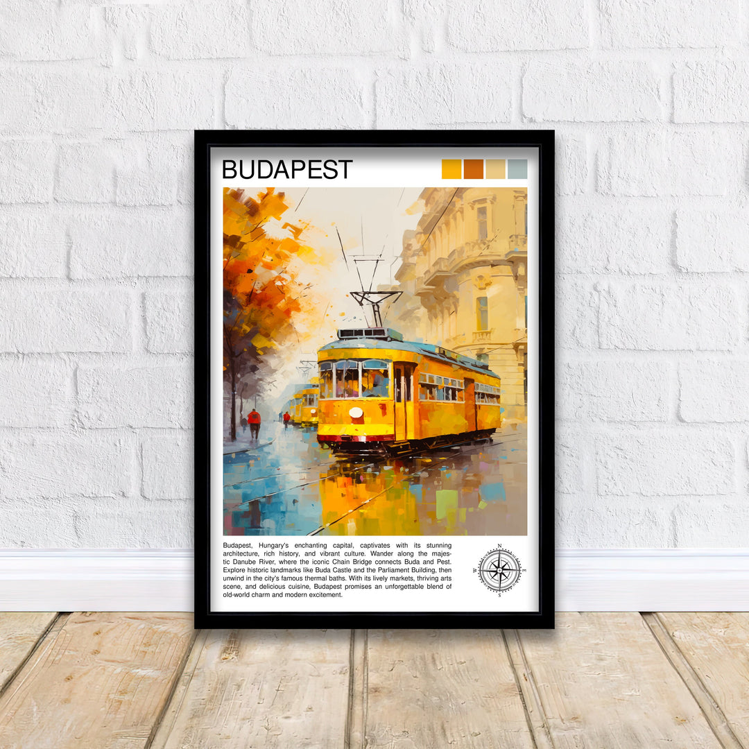 Budapest Hungary Travel Poster Budapest Wall Art Hungary Illustration Budapest Poster Hungary Travel Decor Budapest Home Decor Travel Poster