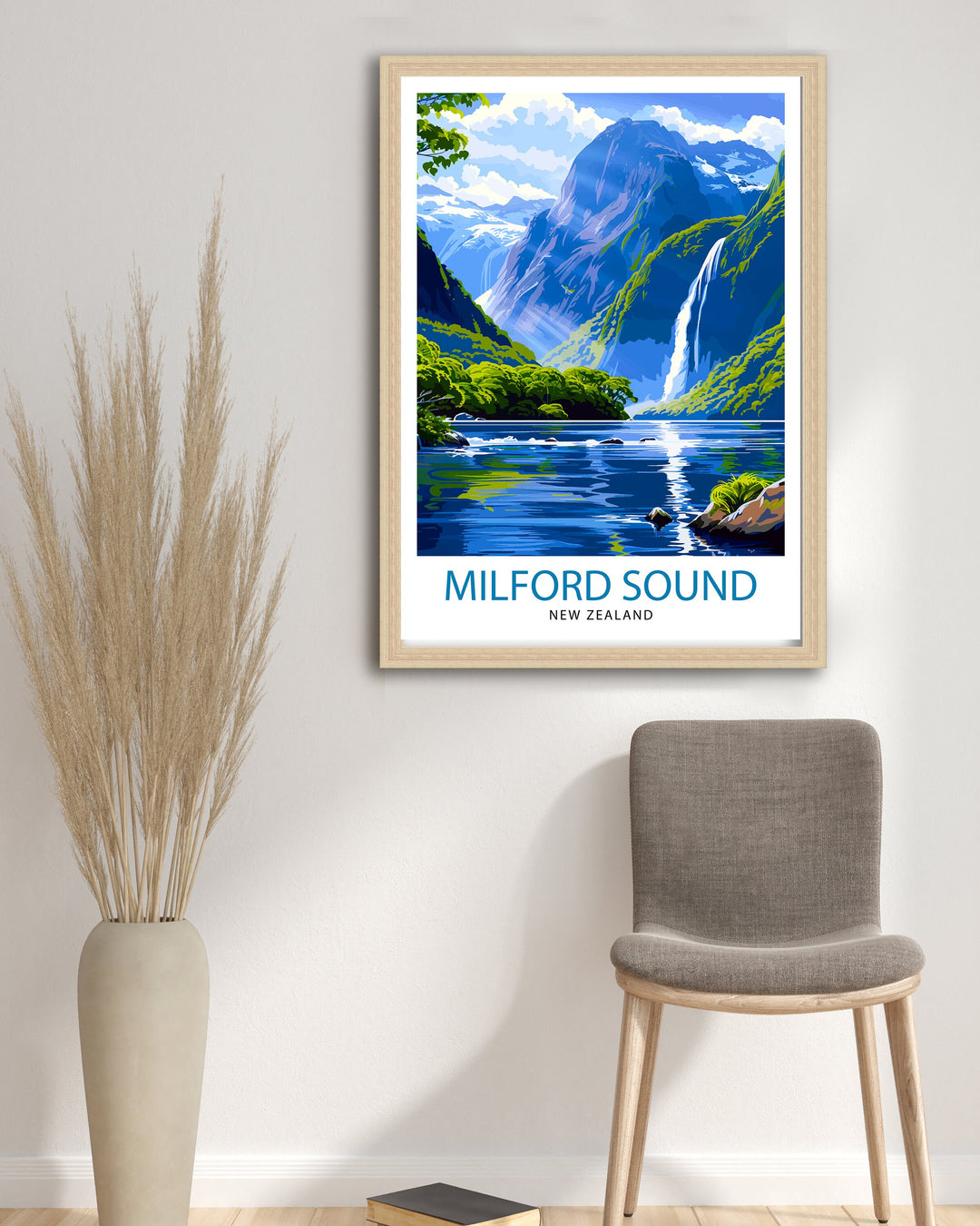 Milford Sound New Zealand Travel Print Wall Art Milford Sound Wall Hanging Home Décor Milford Sound Gift Art Lovers New Zealand Art Lover