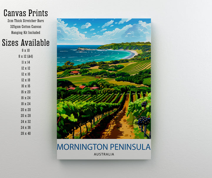 Mornington Peninsula Victoria Travel Print Wall Decor Art Mornington Peninsula Wall Hanging Home Décor Mornington Peninsula Gift Art Lovers