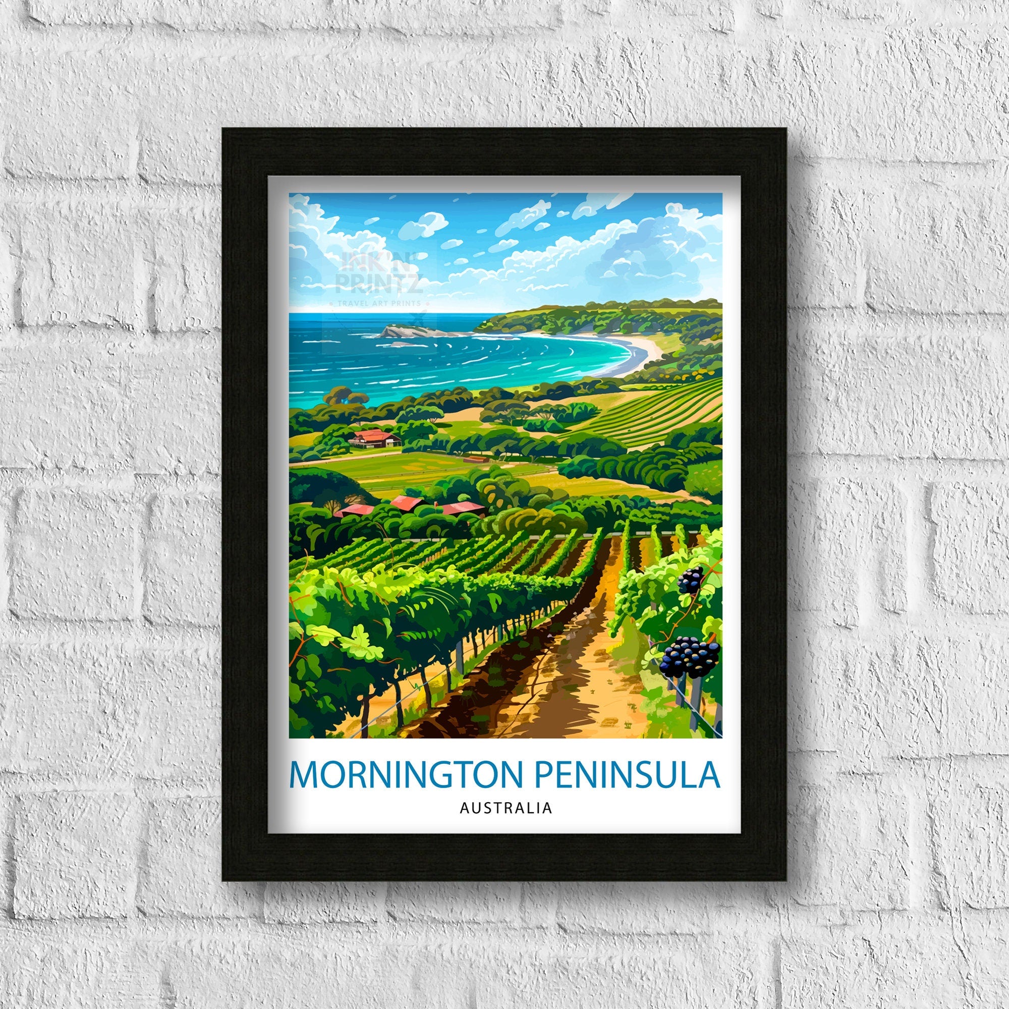 Mornington Peninsula Victoria Travel Print Wall Decor Art Mornington Peninsula Wall Hanging Home Décor Mornington Peninsula Gift Art Lovers