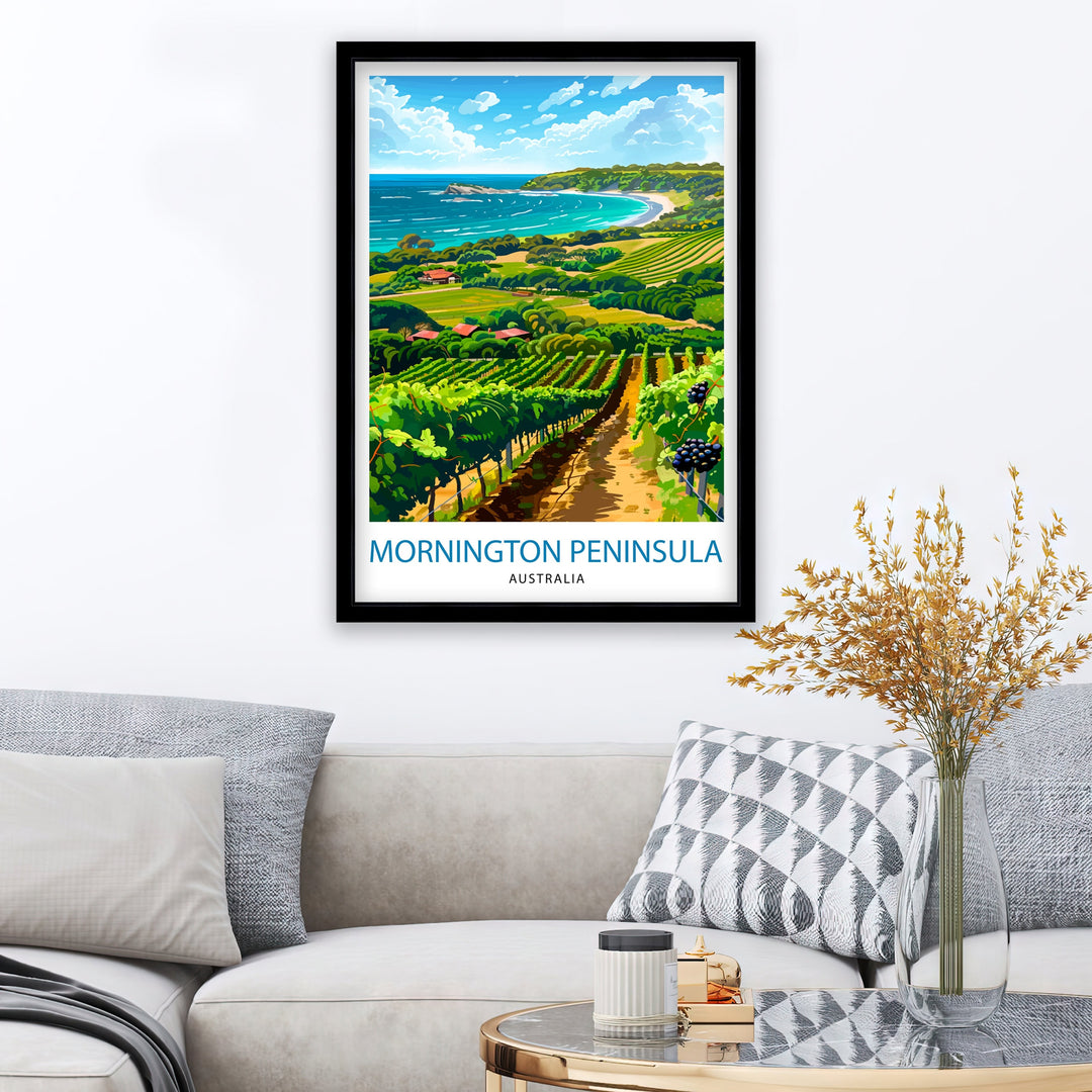 Mornington Peninsula Victoria Travel Print Wall Decor Art Mornington Peninsula Wall Hanging Home Décor Mornington Peninsula Gift Art Lovers