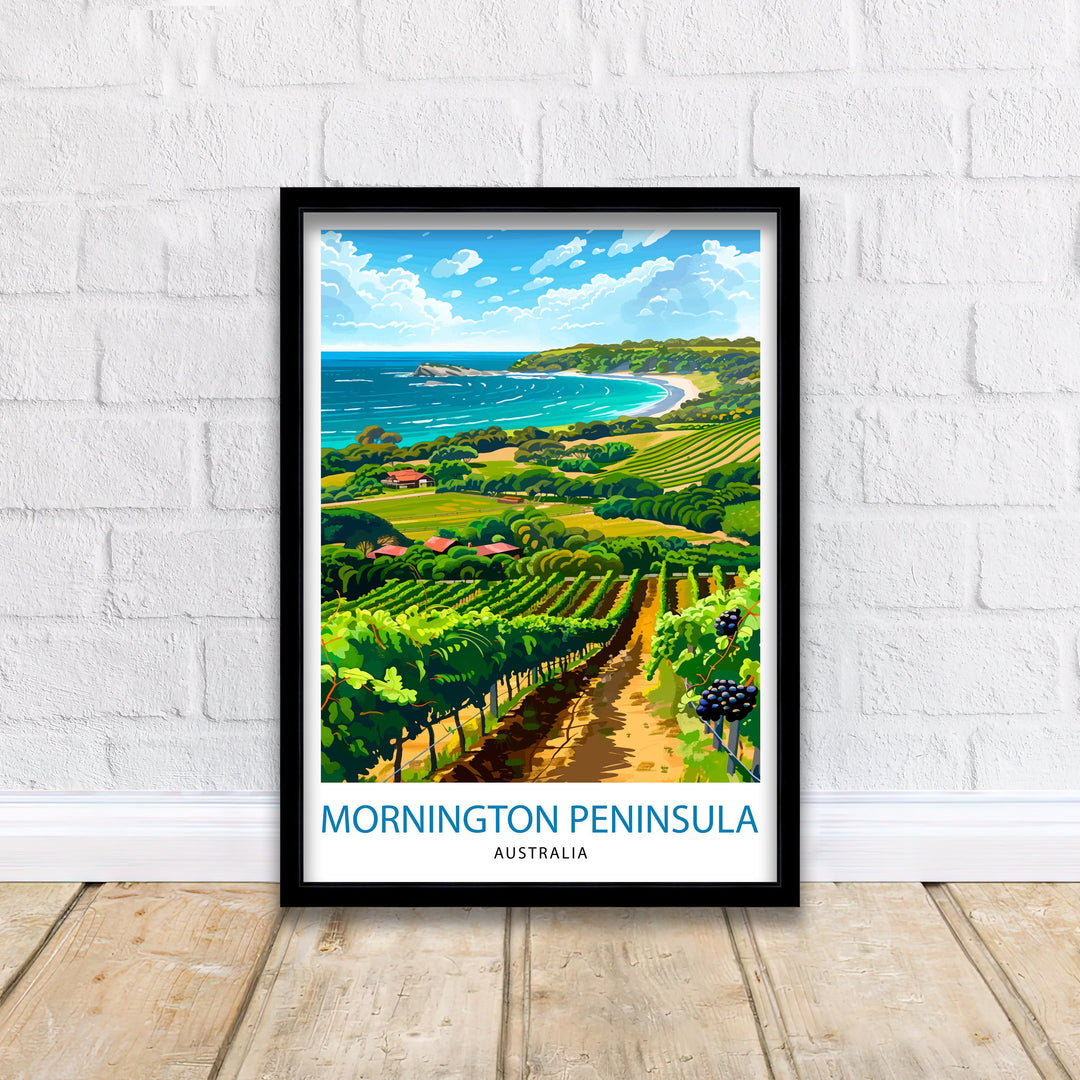 Mornington Peninsula Victoria Travel Print Wall Decor Art Mornington Peninsula Wall Hanging Home Décor Mornington Peninsula Gift Art Lovers