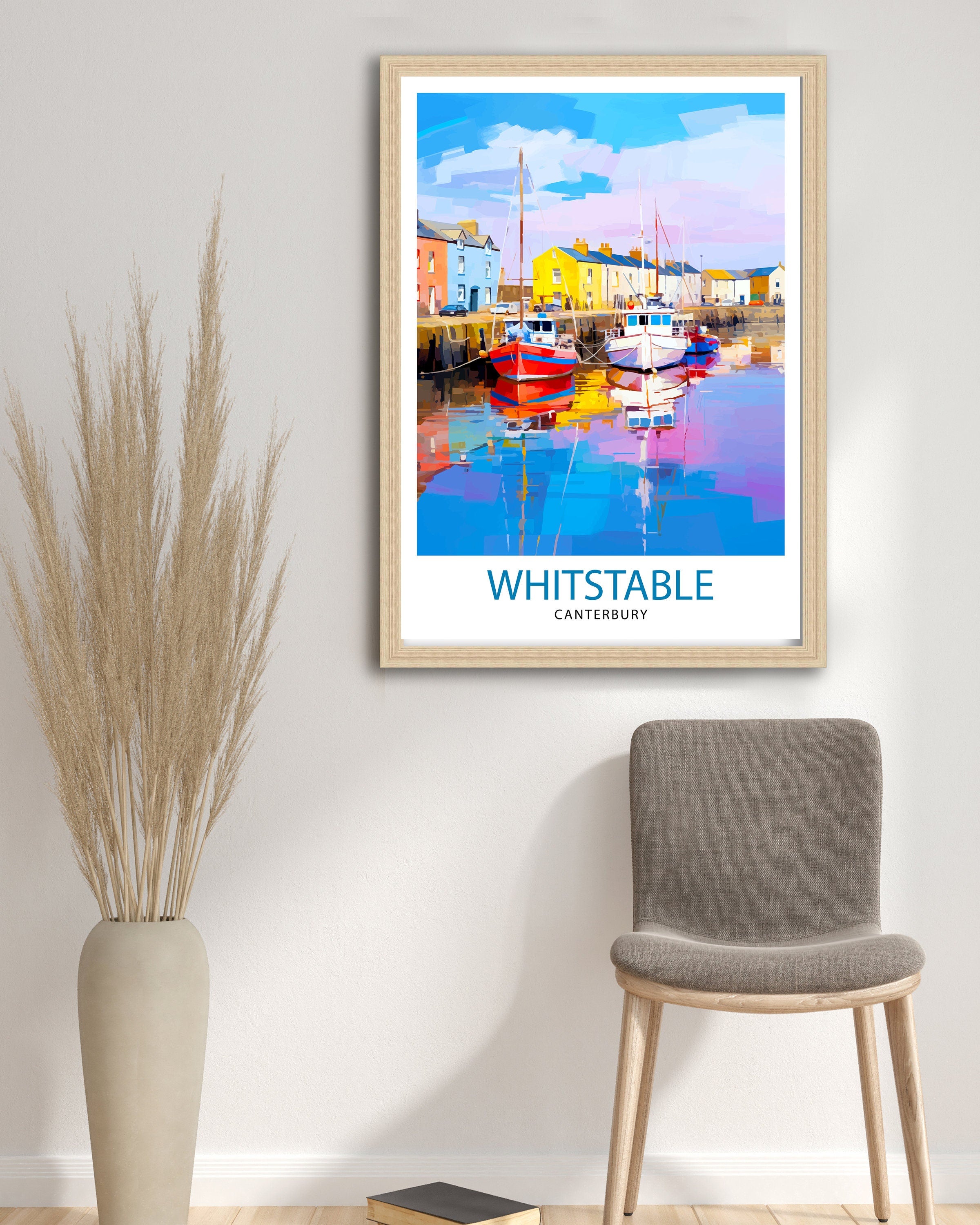 Whitstable Canterbury Travel Print Wall Art Whitstable Wall Hanging Home Décor Whitstable Gift Art Lovers UK Art Lover Gift Print Art