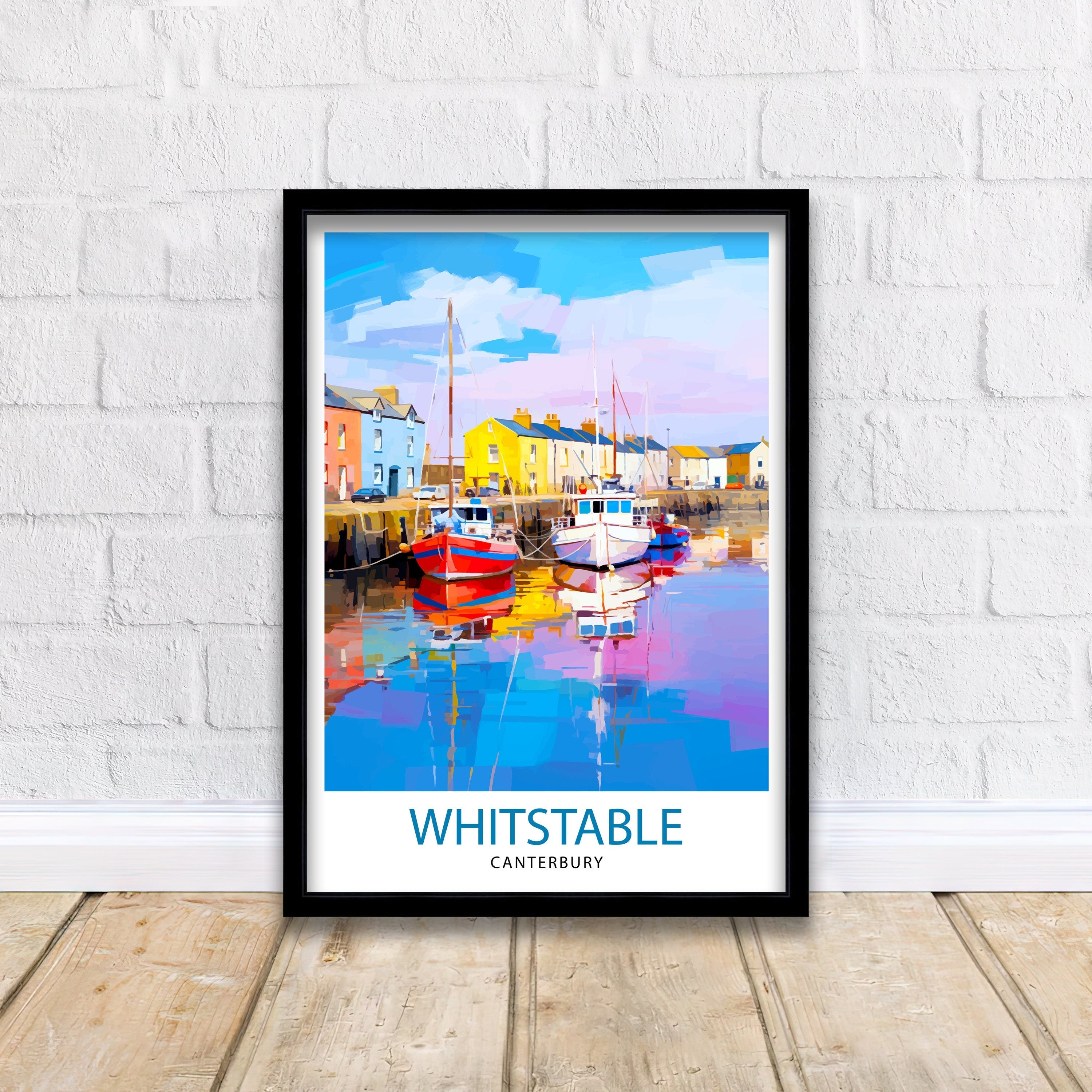 Whitstable Canterbury Travel Print Wall Art Whitstable Wall Hanging Home Décor Whitstable Gift Art Lovers UK Art Lover Gift Print Art