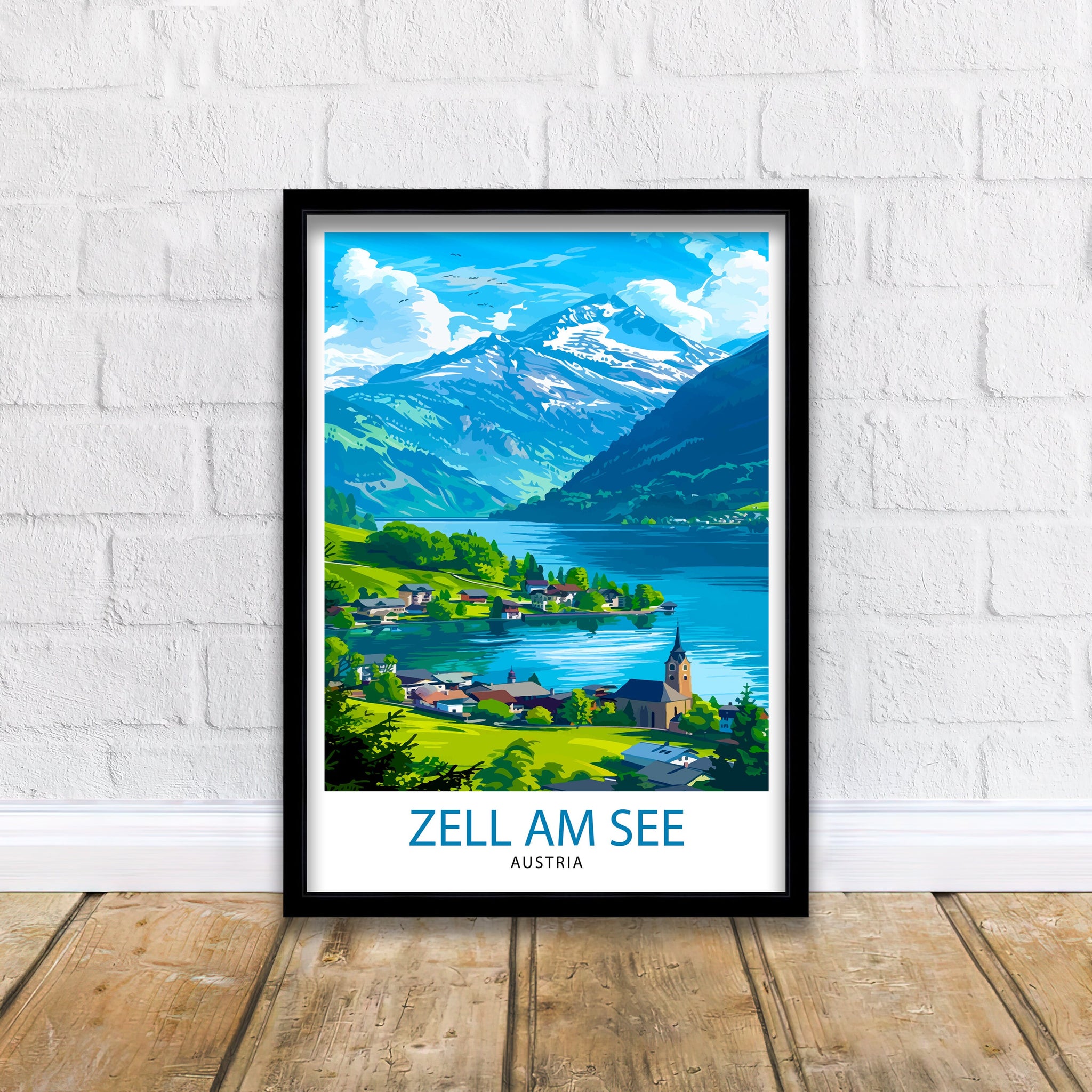 Zell am See Travel Print Wall Decor Wall Art Zell am See Wall Hanging Home Décor Zell am See Gift Art Lovers Austria Art Lover Gift Print