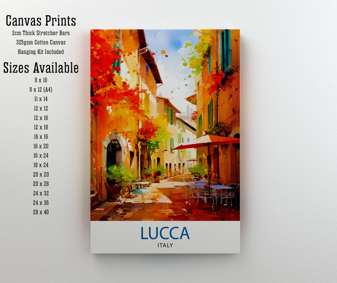 Lucca Italy Travel Poster