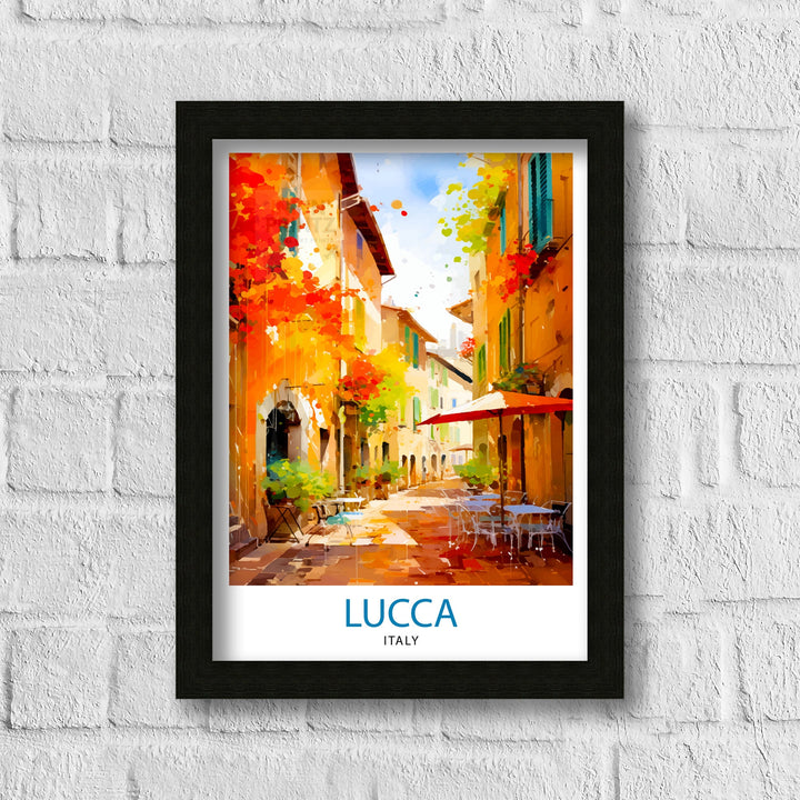 Lucca Italy Travel Poster