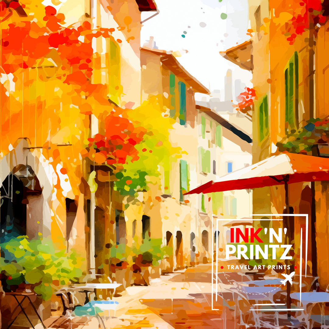 Lucca Italy Travel Poster