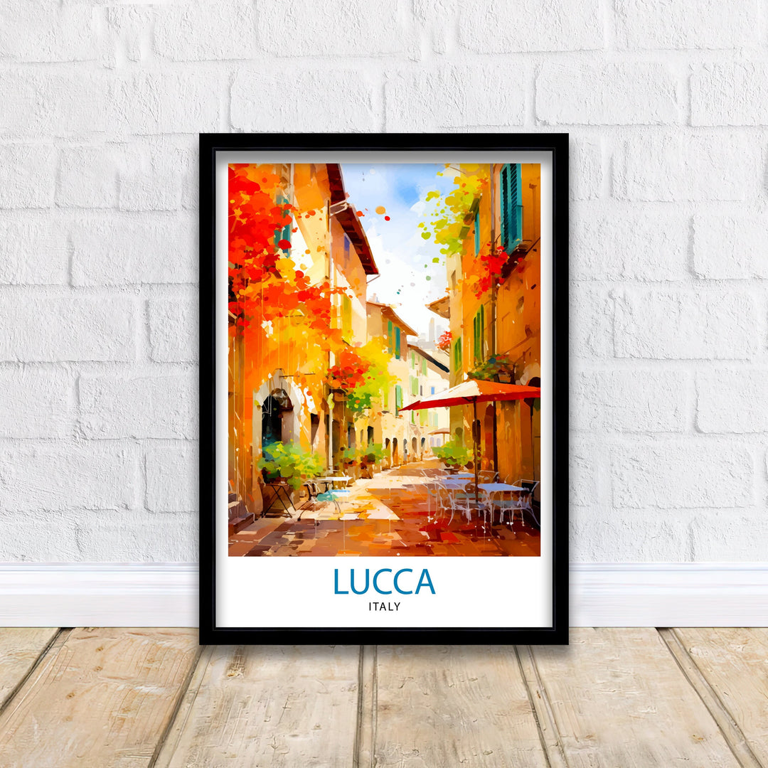 Lucca Italy Travel Poster