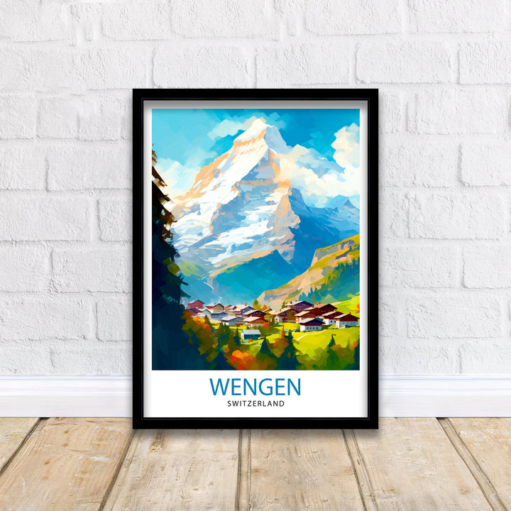 Wengen Switzerland Travel Poster