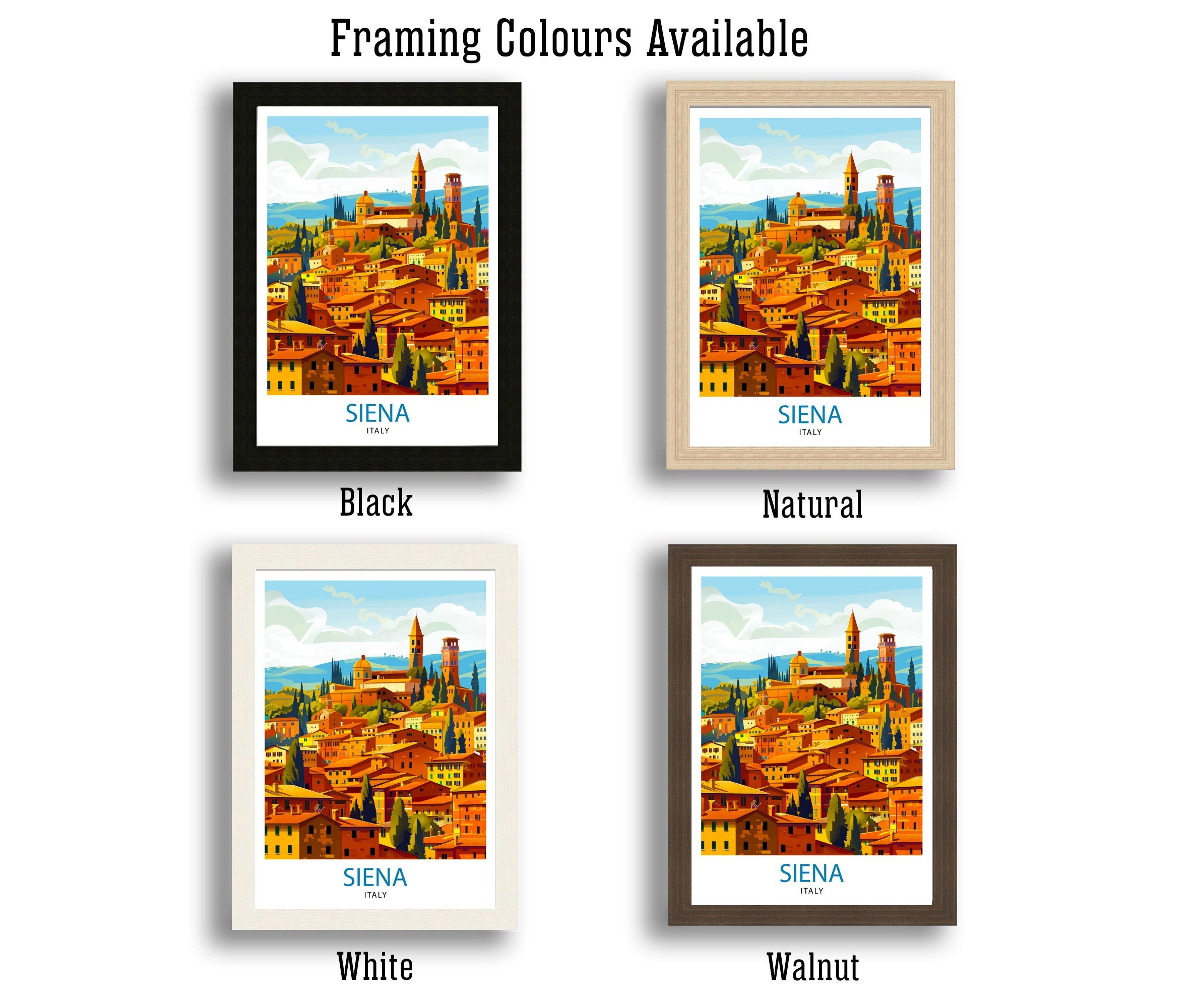 Siena Italy Travel Print Wall Decor Siena Wall Decor Siena Poster Tuscany Travel Prints Siena Art Print Siena Illustration Siena Wall