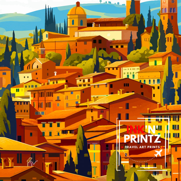 Siena Italy Travel Poster