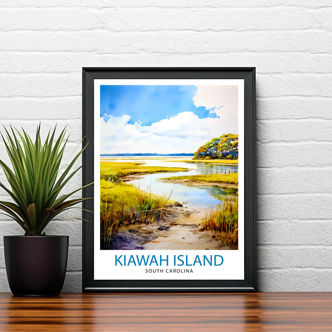 Kiawah Island South Carolina Travel Print Wall Decor Wall Art Kiawah Island Wall Hanging Home Décor Kiawah Island Gift Art Lovers South