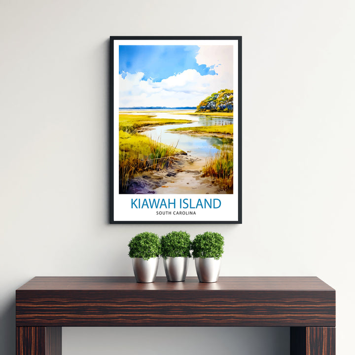 Kiawah Island South Carolina Travel Print Wall Decor Wall Art Kiawah Island Wall Hanging Home Décor Kiawah Island Gift Art Lovers South