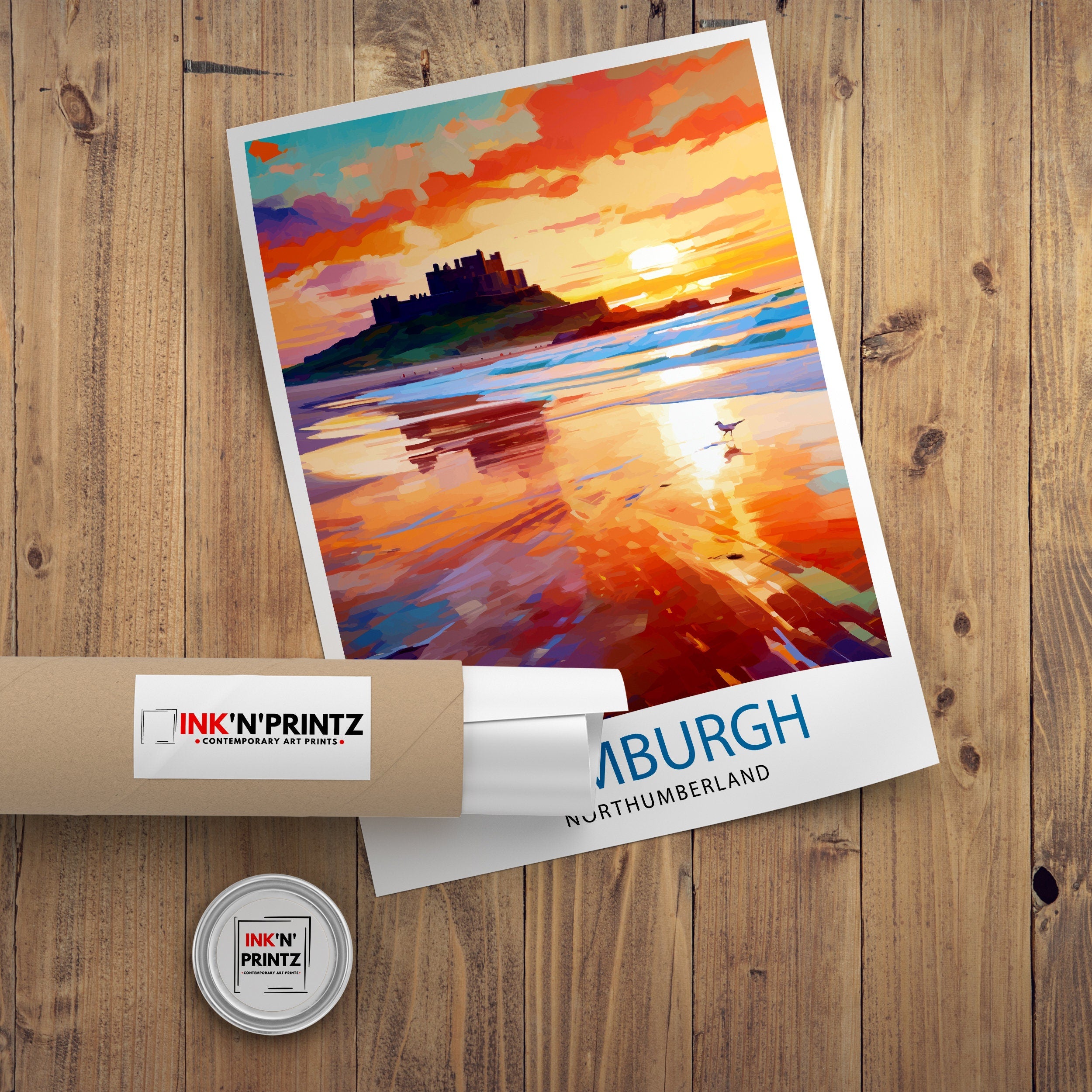 Bamburgh Travel Print Wall Decor Wall Art Bamburgh Wall Hanging Home Décor Bamburgh Gift Art Lovers UK Art Lover Gift Print Art