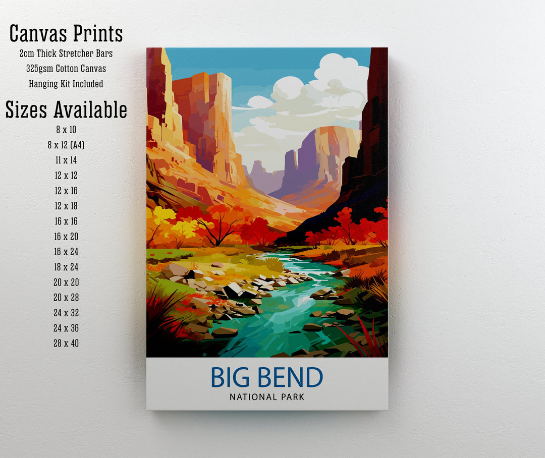 Big Bend National Park Travel Print Wall Decor Wall Art Big Bend Wall Hanging Home Décor Big Bend Gift Art Lovers Texas Art Lover Gift