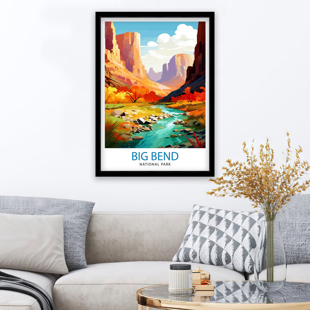 Big Bend National Park Travel Print Wall Decor Wall Art Big Bend Wall Hanging Home Décor Big Bend Gift Art Lovers Texas Art Lover Gift