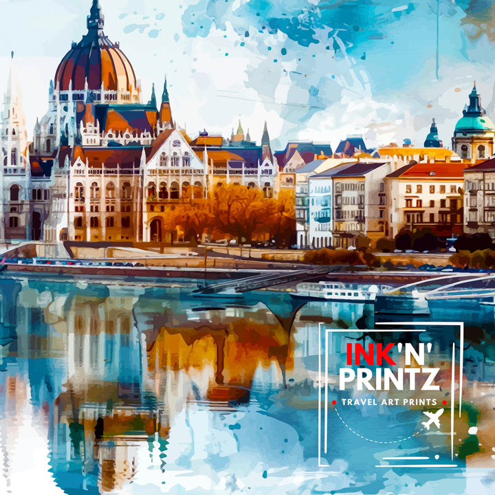 Budapest Hungary Travel Print Wall Decor Wall Art Budapest Wall Hanging Home Décor Budapest Gift Art Lovers Hungary Art Lover Gift Print Art