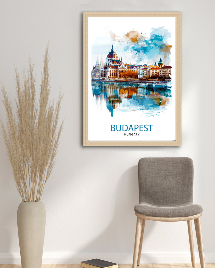 Budapest Hungary Travel Print Wall Decor Wall Art Budapest Wall Hanging Home Décor Budapest Gift Art Lovers Hungary Art Lover Gift Print Art