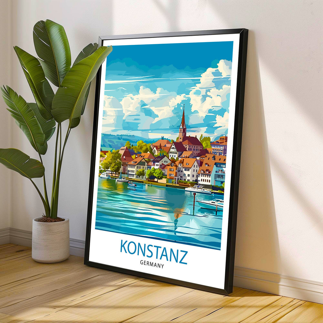 Konstanz Germany Travel Print Wall Decor Wall Art Konstanz Wall Hanging Home Décor Konstanz Gift Art Lovers Germany Art Lover Gift Print Art