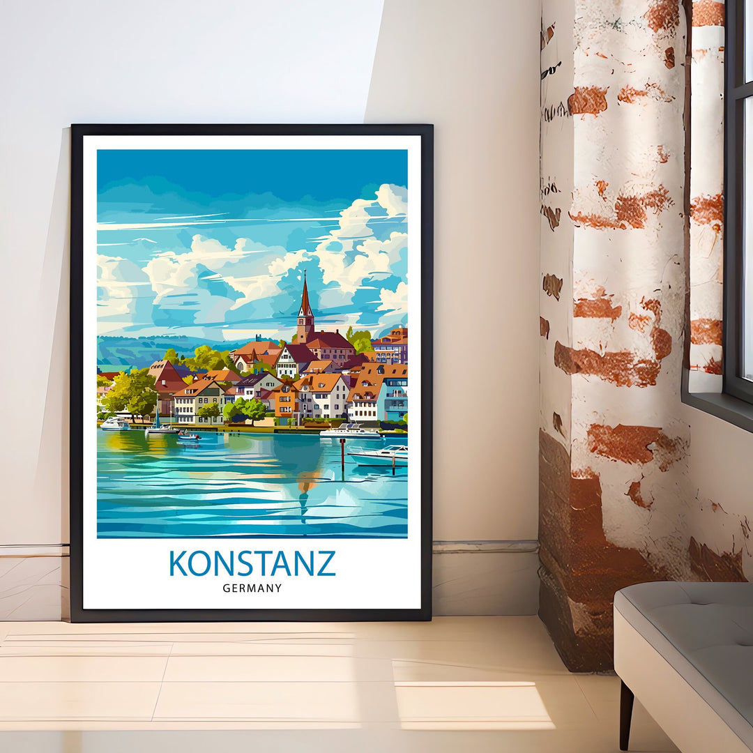 Konstanz Germany Travel Print Wall Decor Wall Art Konstanz Wall Hanging Home Décor Konstanz Gift Art Lovers Germany Art Lover Gift Print Art