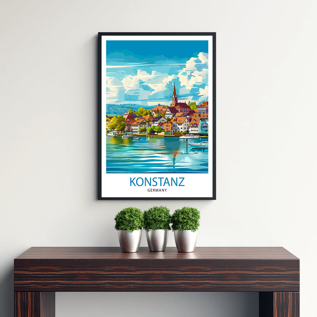 Konstanz Germany Travel Print Wall Decor Wall Art Konstanz Wall Hanging Home Décor Konstanz Gift Art Lovers Germany Art Lover Gift Print Art