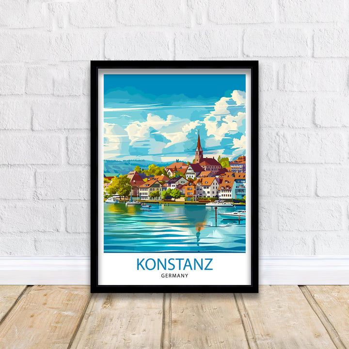 Konstanz Germany Travel Print Wall Decor Wall Art Konstanz Wall Hanging Home Décor Konstanz Gift Art Lovers Germany Art Lover Gift Print Art