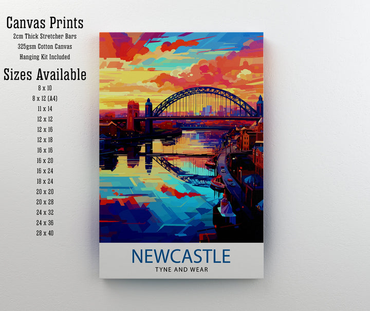 Newcastle upon Tyne Travel Poster Newcastle