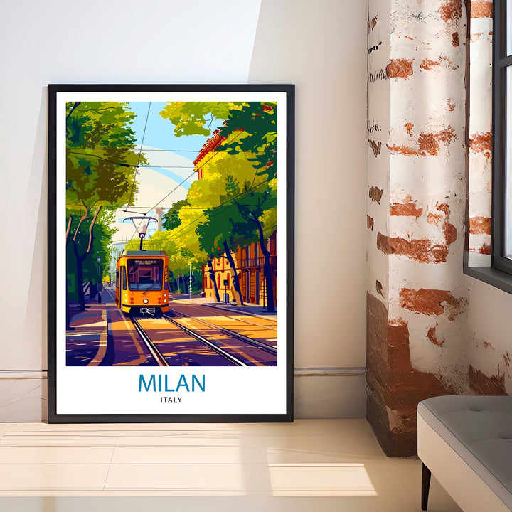 Milan Italy Travel Print Milan Wall Decor Milan Poster Italy Travel Prints Milan Art Print Milan Illustration Milan Wall Art Italy Print