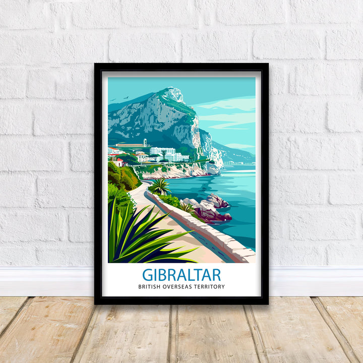 Gibraltar Travel Print Wall Decor Wall Art Gibraltar Wall Hanging Home Décor Gibraltar Gift Art Lovers UK Art Lover Gift Print Art